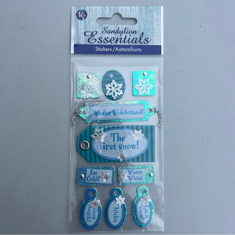 VTG NWT Sandylion Essentials Dimensional Winter Sticker Set